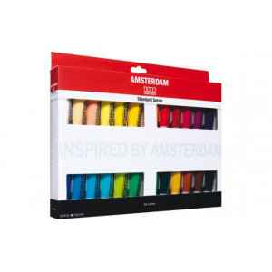 Set 24 tubes de peinture acrylique Amsterdam 20ml