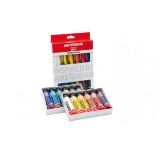 Set 12 tubes de peinture acrylique Amsterdam 20ml