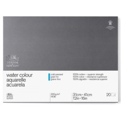 Bloc aquarelle grain fin 300gr Winsor & Newton