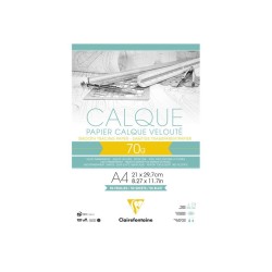 Bloc de papier calque transparent 90gr - Clairefontaine