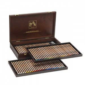 Coffret bois 80 crayons Luminance - Caran d'Ache