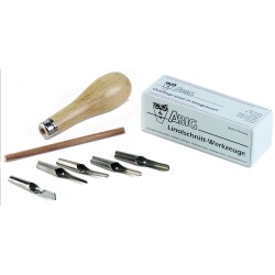 Assortiment de gouges pour gravure linoléum Abig