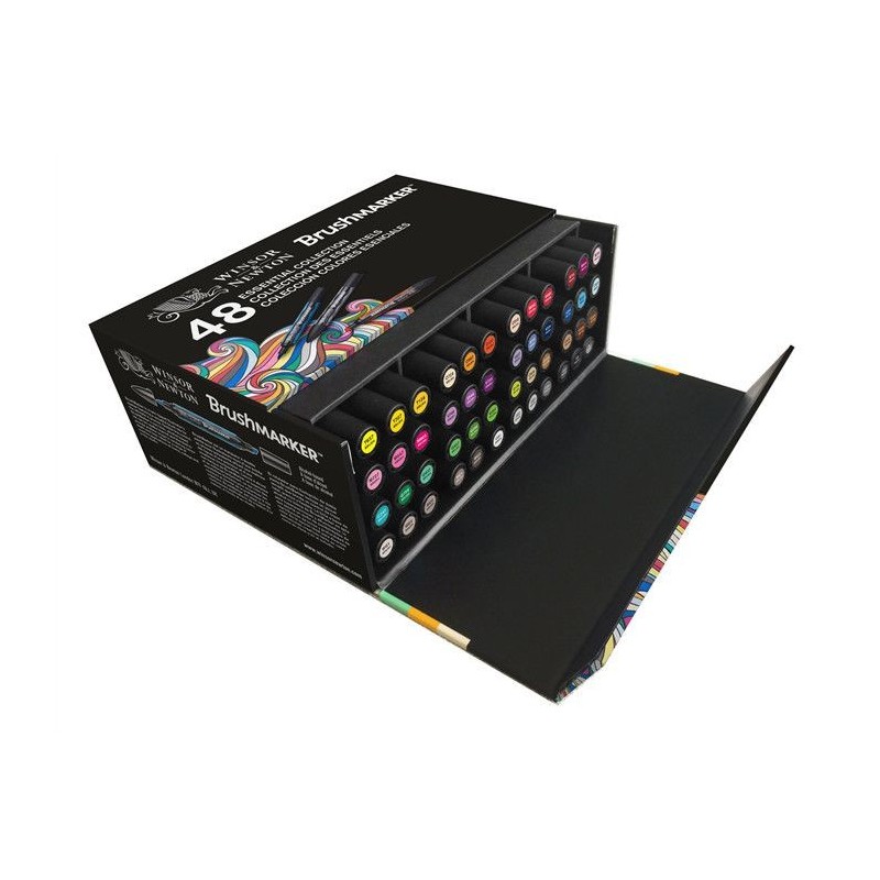 Coffret de 48 marqueurs Brushmarker de Winsor & Newton