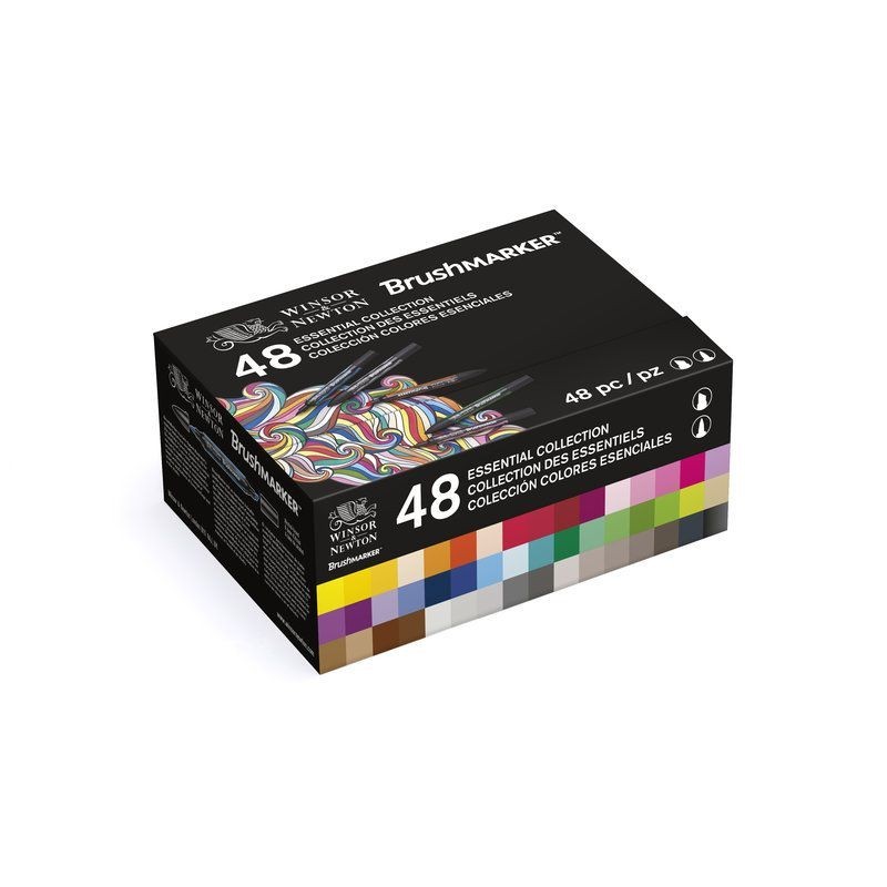 Coffret de 48 marqueurs Brushmarker de Winsor & Newton