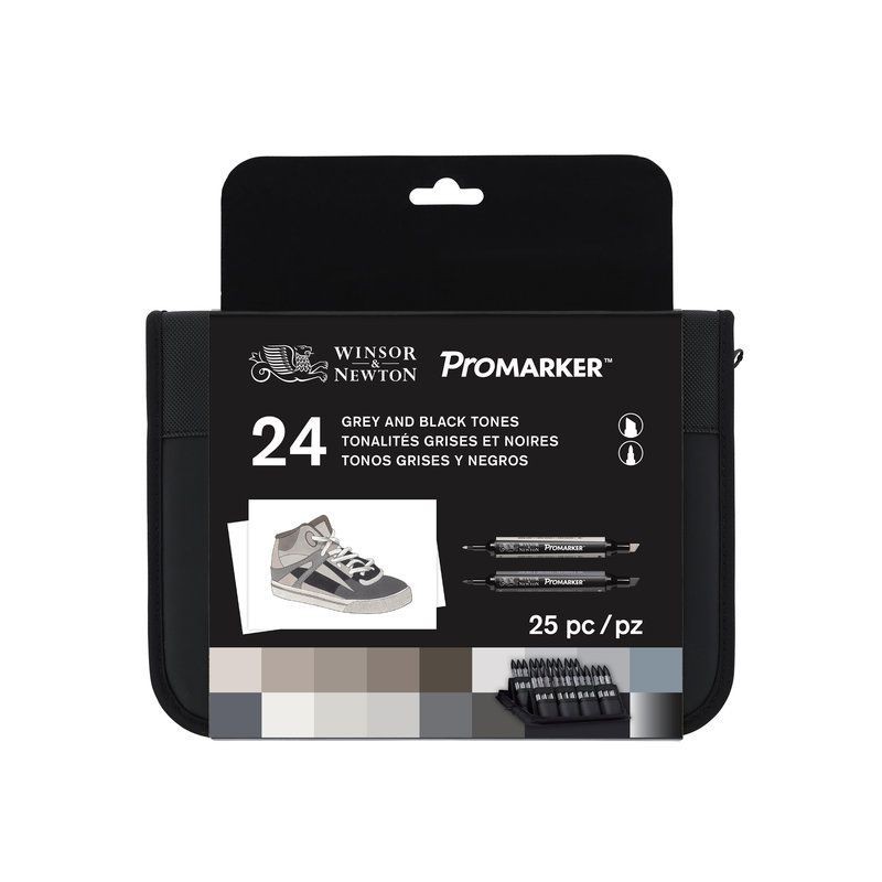 Trousse de 24 ProMarker tons gris - Marqueurs à Alcool