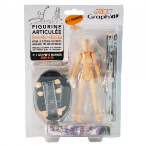 Miss GRAPH'IT - Figurine articulée de femme + 1 Graphit Marker