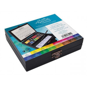 Coffret bois "La petite Aquarelle" - 16 demi-godets - Sennelier