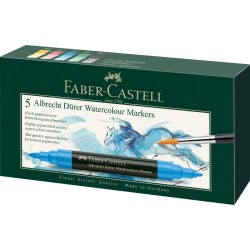 Boîte de 5 marqueurs aquarellables Faber-Castell Albrecht Dürer 