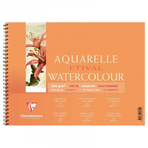 Papier aquarelle Etival - grain fin - Clairefontaine