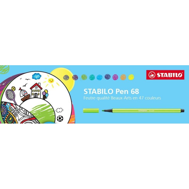 Feutres de couleur Stabilo Pen 68