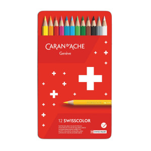 Crayons de couleurs aquarellables SwissColor - Caran d'Ache