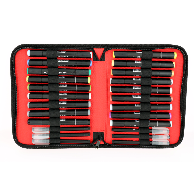 Trousse Graph'it contenant 18 marqueurs à alcool + 6 feutres calibrés