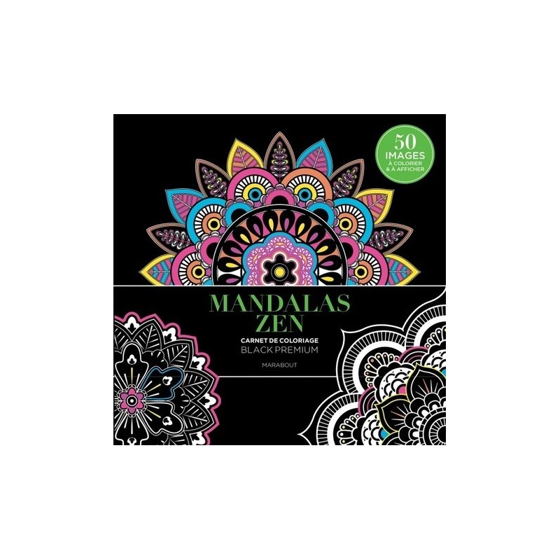 Livre - Mandalas Zen Black Premium - Grand format