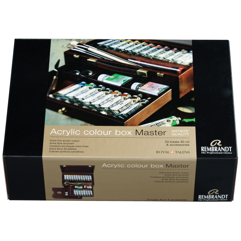 Coffret Cadeau Acrylique Rembrandt Master en bois