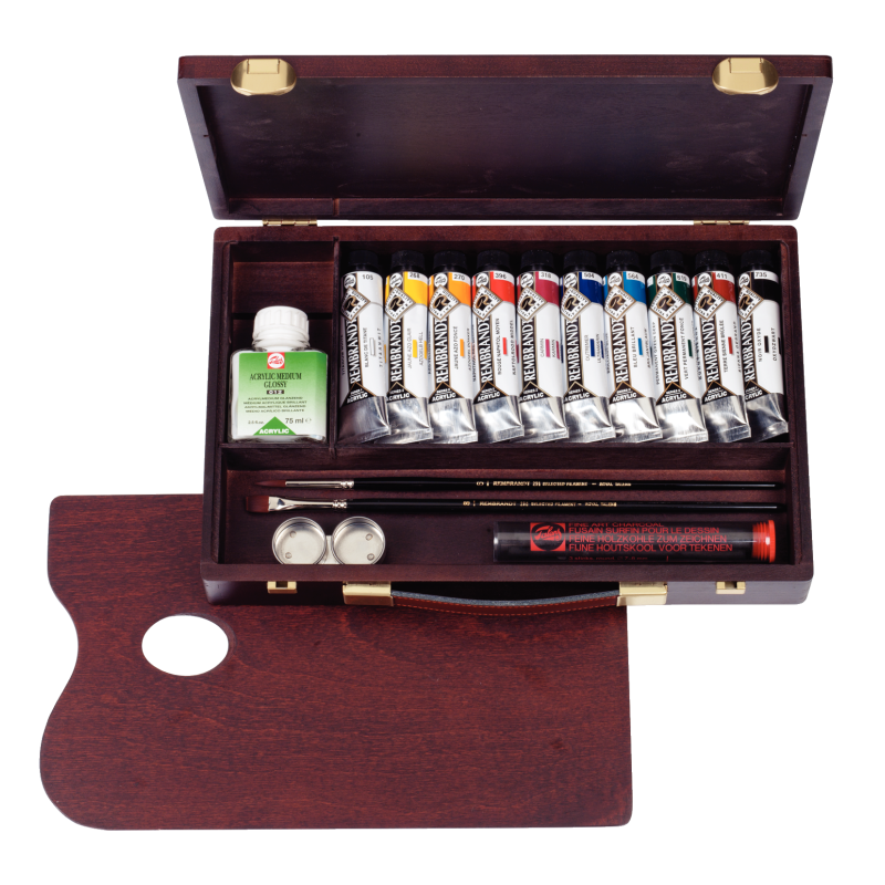 Coffret acrylique10 tubes et accessoires Rembrandt Traditional