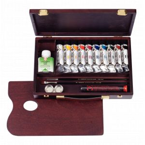 Coffret acrylique10 tubes et accessoires Rembrandt Traditional