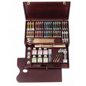 Coffret Huile complet tiroir 41 tubes Rembrandt et accessoires 