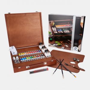 Coffret Huile fine Van gogh Expert 26 tubes auxilliaires et accessoires