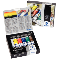 Boîte de 6 tubes de peinture huile fine Van Gogh