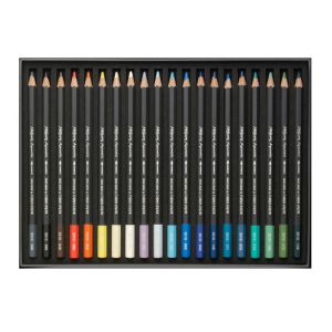 Contenu du set 20 crayons aquarelle Museum, bord de mer de Caran d'Ache