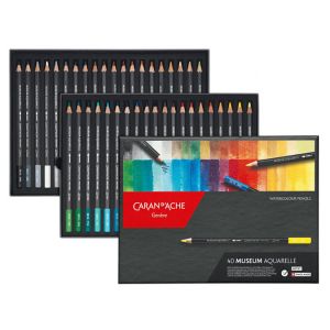 Boîte de 40 crayons aquarelle Museum - Caran d'Ache