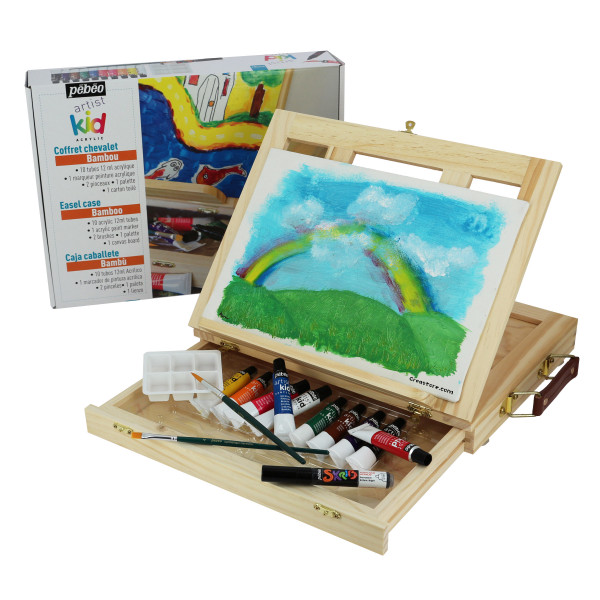 Coffret de peinture avec chevalet Artist Kid de Pébéo - Creastore