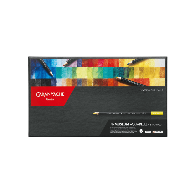 Boîte complète de 76 crayons aquarellable Museum Caran d'Ache