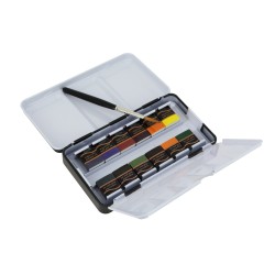 Boîte métal aquarelle 12 demi-godets + pinceau