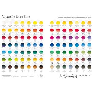 nuancier couleurs aquarelle extra-fine Sennelier