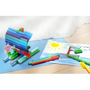 Mallette de 80 feutres de coloriage Connector Faber Castell