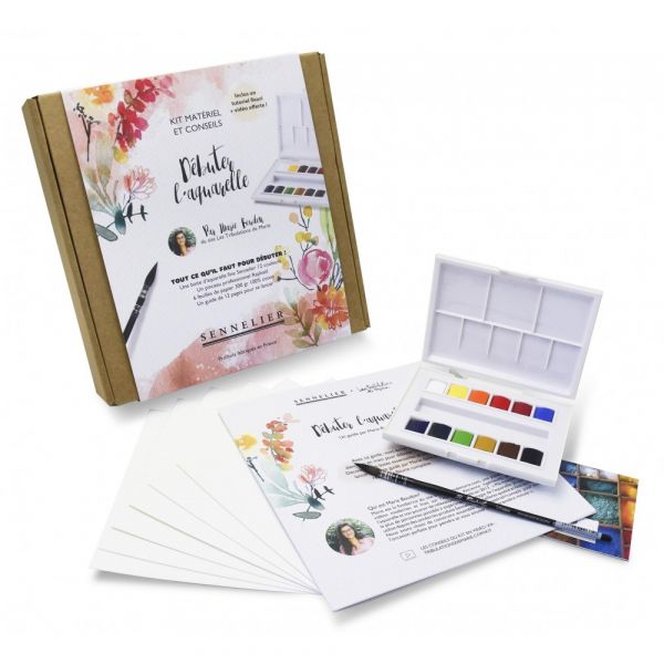 Kit Peinture Aquarelle Débutant, initiation peinture aquarelle - Creastore