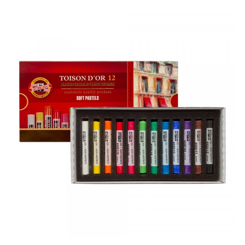 Boîte de 12 pastels secs Toison d'or - Koh-I-Noor