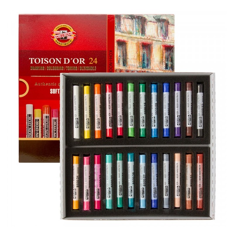 Boîte de 24 pastels secs Toison d'or - Koh-I-Noor