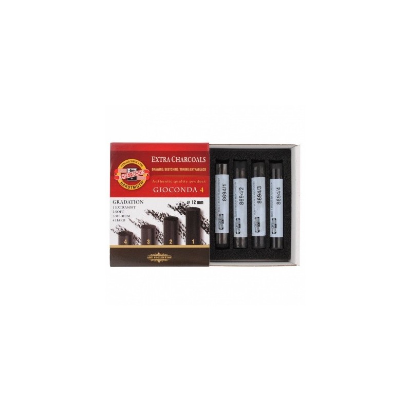 Assortiment de 4 fusains compressés - Koh-i-noor