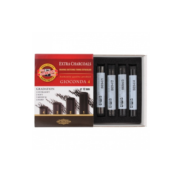 Assortiment de 4 fusains compressés - Koh-i-noor