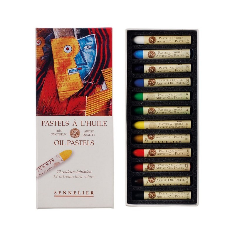 Boîte de 12 pastels à l'huile Sennelier
