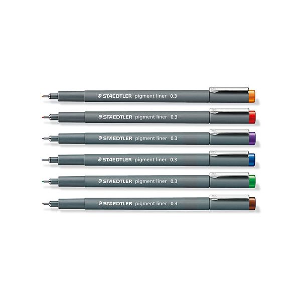 Feutres Pigment Liner de couleurs - Staedtler