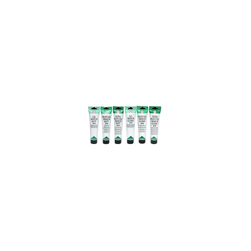 3 types de médiums gel existant tous les 3 en brillant ou en mat : médium gel, médium gel épaississant et médium gel extra 
