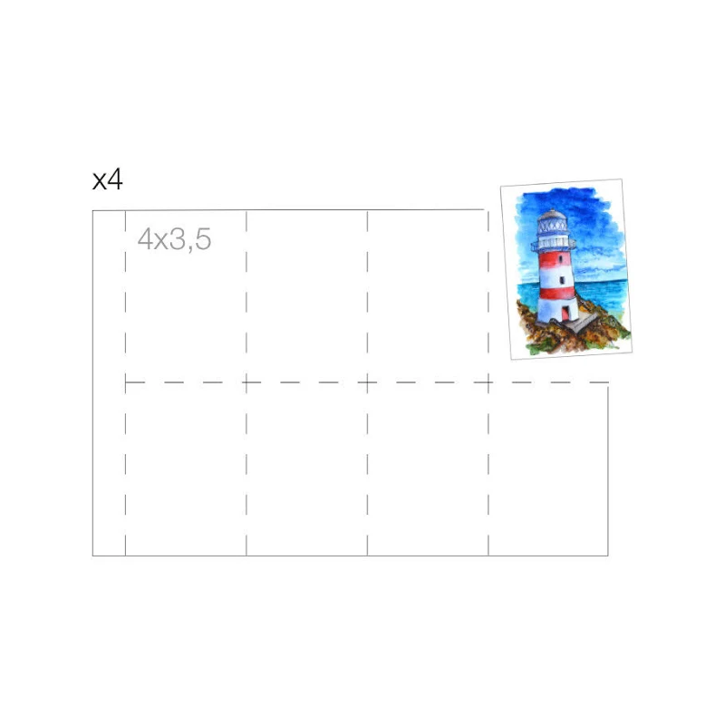 Carnet aquarelle Etival entoilé avec cartes de visite