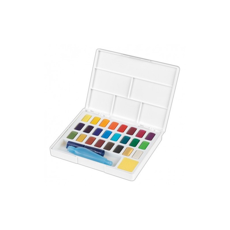 Set 24 demi-godets d'aquarelle Faber-castell