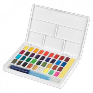 Set 36 demi-godets d'aquarelle Faber-castell