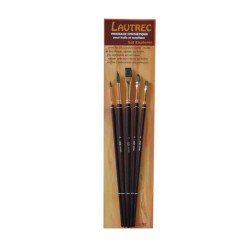 Set de 5 pinceaux Lautrec pour huile et acrylique