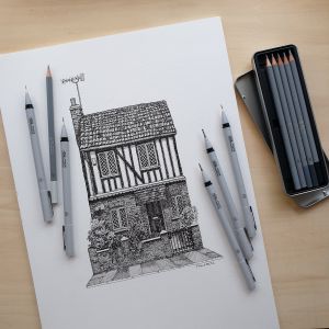 Dessin réalisé avec les feutres calibrés  Winsor & Newton