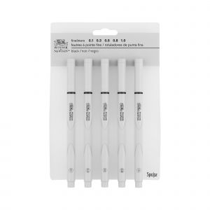 Set de 5 feutres calibrés Fineliners Winsor & Newton