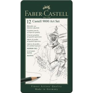 Boîte de 12 crayons graphite Castell 9000 Faber-Castell