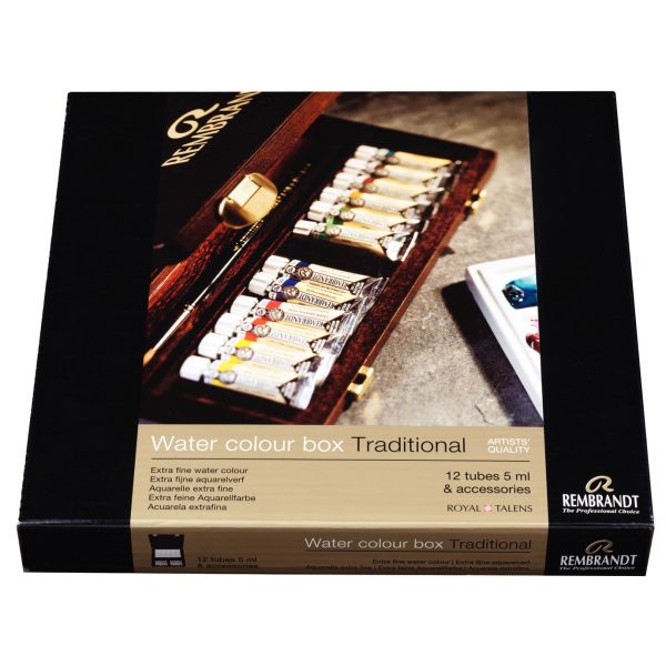 Coffret aquarelle Rembrandt Traditionnal - 12 tubes - Talens