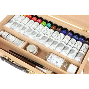 Coffret gouache extra-fine Sennelier contenant 15 tubes et accessoires