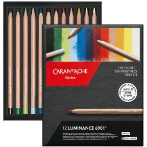 Boîte de 12 crayons Luminance 6901 - Caran d'Ache