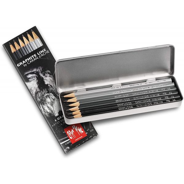 Set de 6 crayons graphite Grafwood - Caran d'Ache