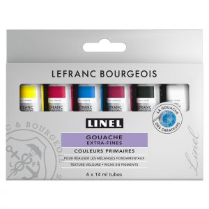 Gouache Linel - Set de primaire  6x14ml